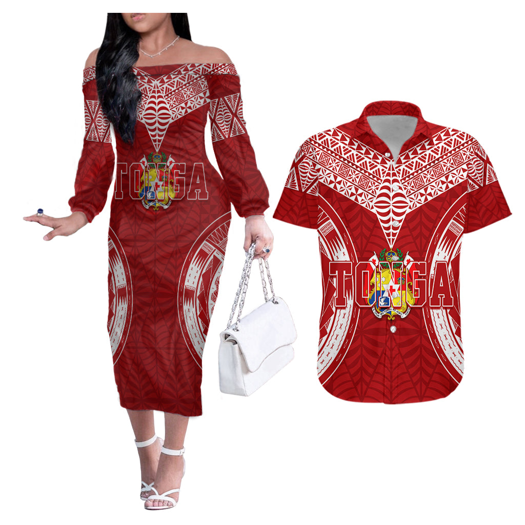 personalised-tonga-independence-day-couples-long-sleeve-dress-and-hawaiian-shirt-kupesi-pattern-mix-style