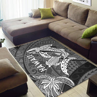 Hawaii Shark and Turtle Area Rug With Black Kakau LT9 - Wonder Print Shop