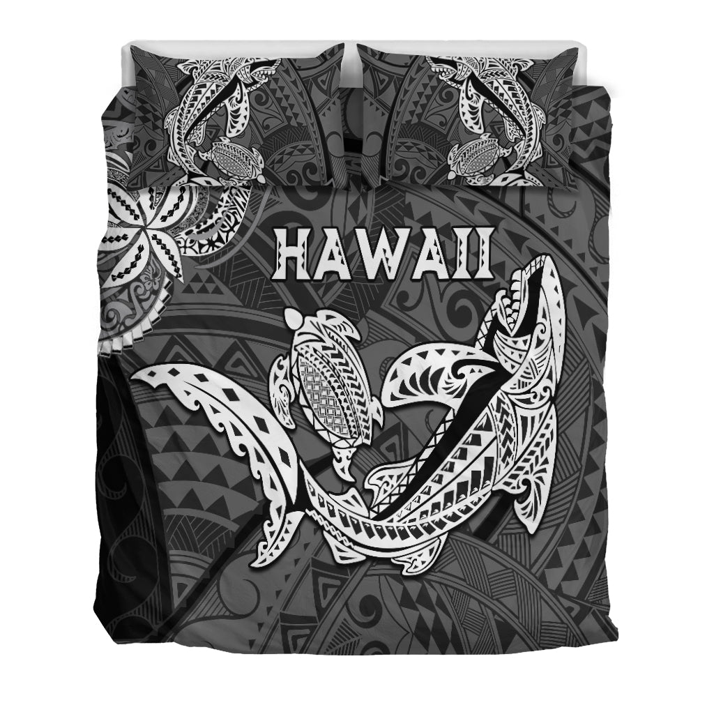 Hawaii Shark and Turtle Bedding Set With Black Kakau LT9 - Wonder Print Shop