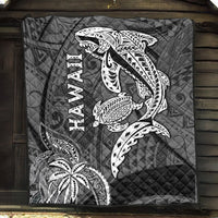 Hawaii Shark and Turtle Quilt With Black Kakau - Wonder Print Shop