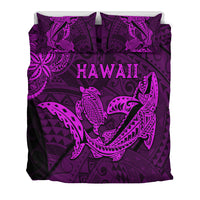 Hawaii Shark and Turtle Bedding Set With Purple Kakau LT9 - Wonder Print Shop