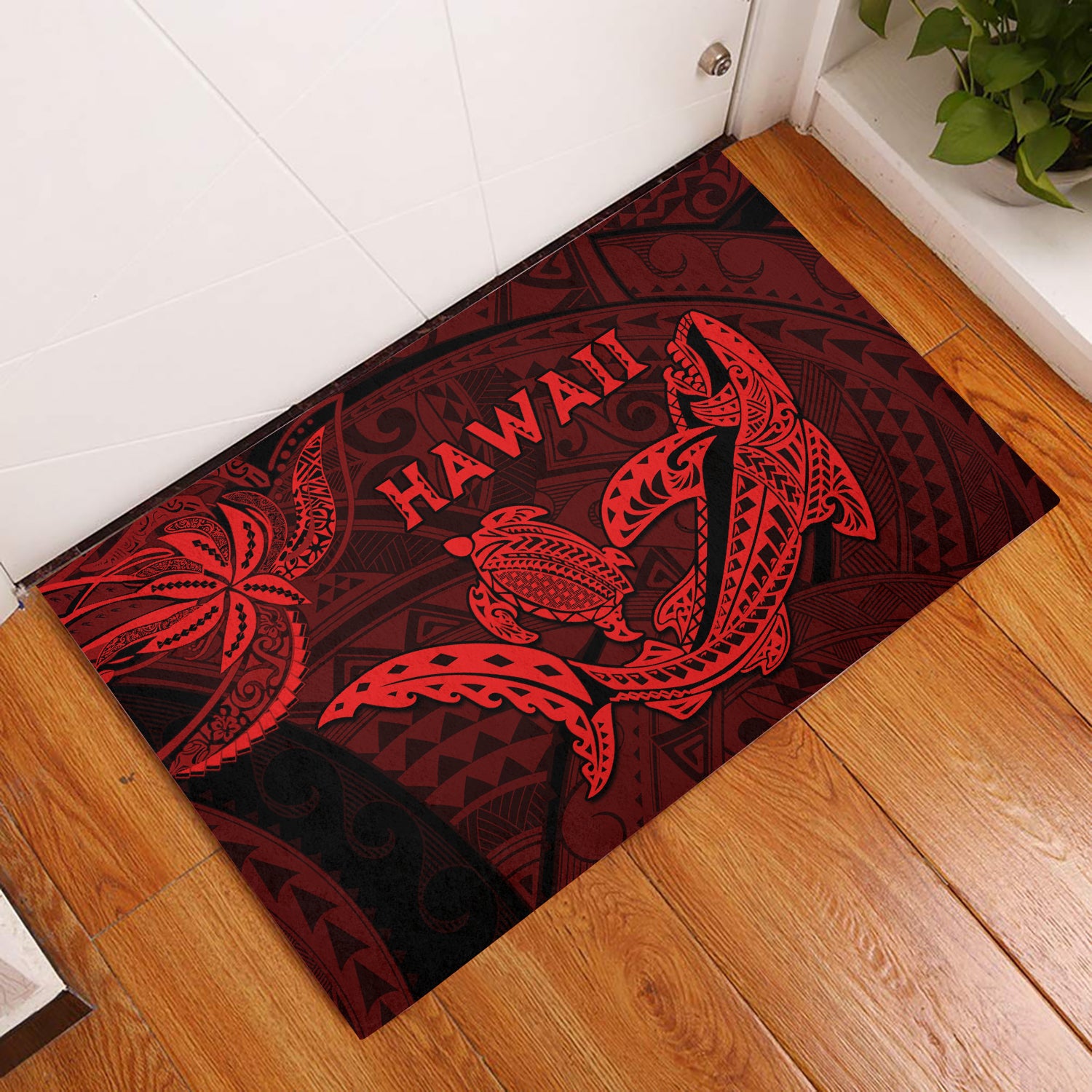 hawaii-shark-and-turtle-door-mats-with-red-kakau