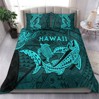 Hawaii Shark and Turtle Bedding Set With Turquoise Kakau LT9 - Wonder Print Shop