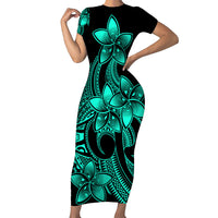 polynesian-pride-plumeria-flowers-short-sleeve-body-long-dress-polynesian-tribal-aqua-vibe