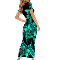 polynesian-pride-plumeria-flowers-short-sleeve-body-long-dress-polynesian-tribal-aqua-vibe