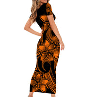 polynesian-pride-plumeria-flowers-short-sleeve-body-long-dress-polynesian-tribal-gold-vibe