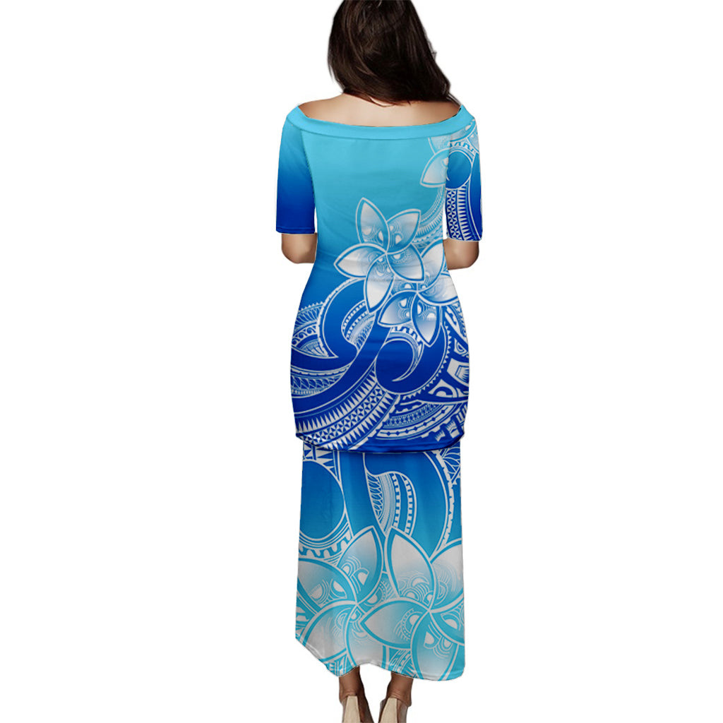 polynesian-pride-plumeria-flowers-puletasi-dress-polynesian-tribal-gradient-blue