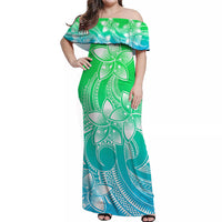 polynesian-pride-plumeria-flowers-off-shoulder-long-dress-polynesian-tribal-gradient-green