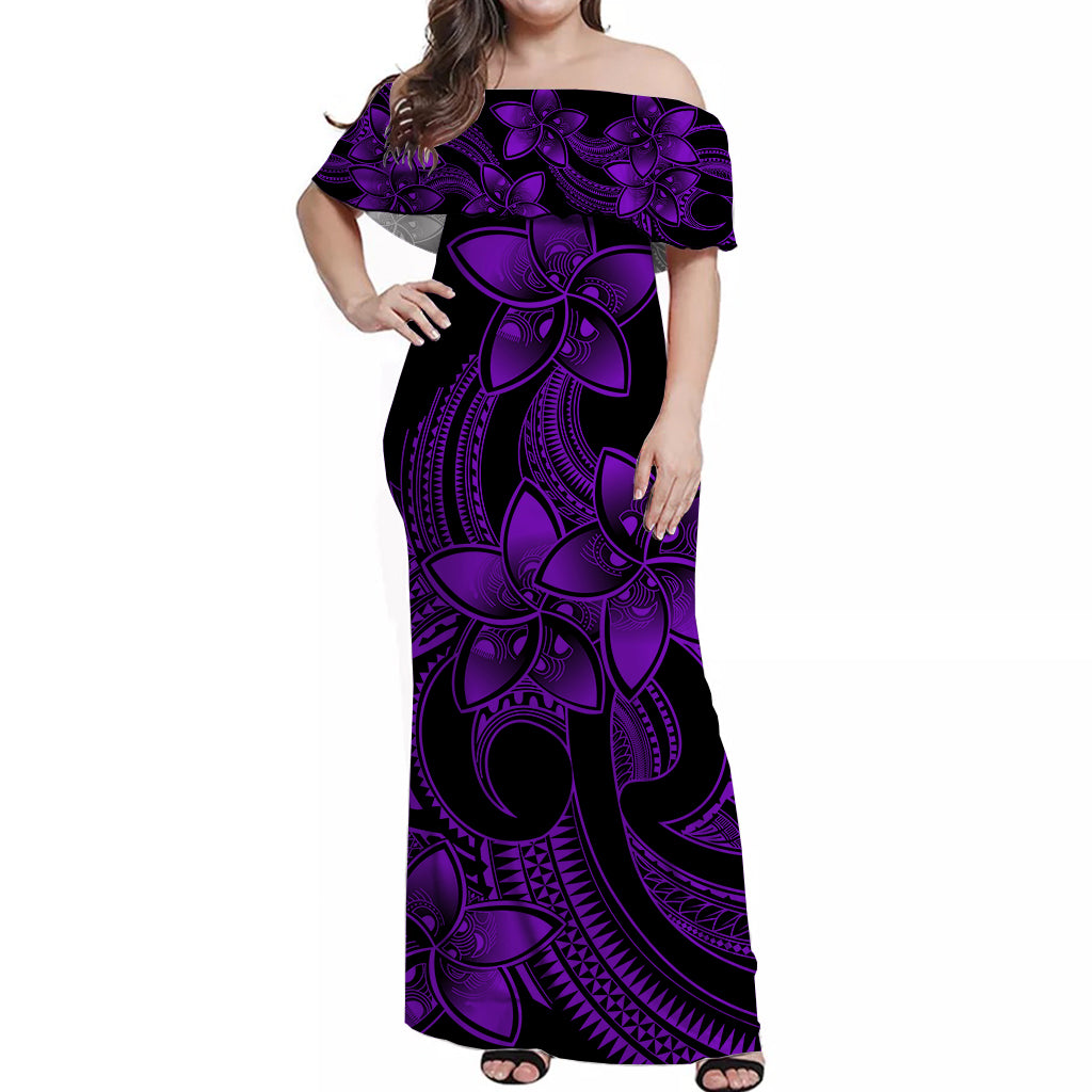 polynesian-pride-plumeria-flowers-off-shoulder-long-dress-polynesian-tribal-purple-vibe