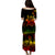 Polynesian Couple Outfits Plumeria Flowers Puletasi Dress and Hawaiian Shirt Polynesian Tribal Reggae Vibe LT9 - Wonder Print Shop
