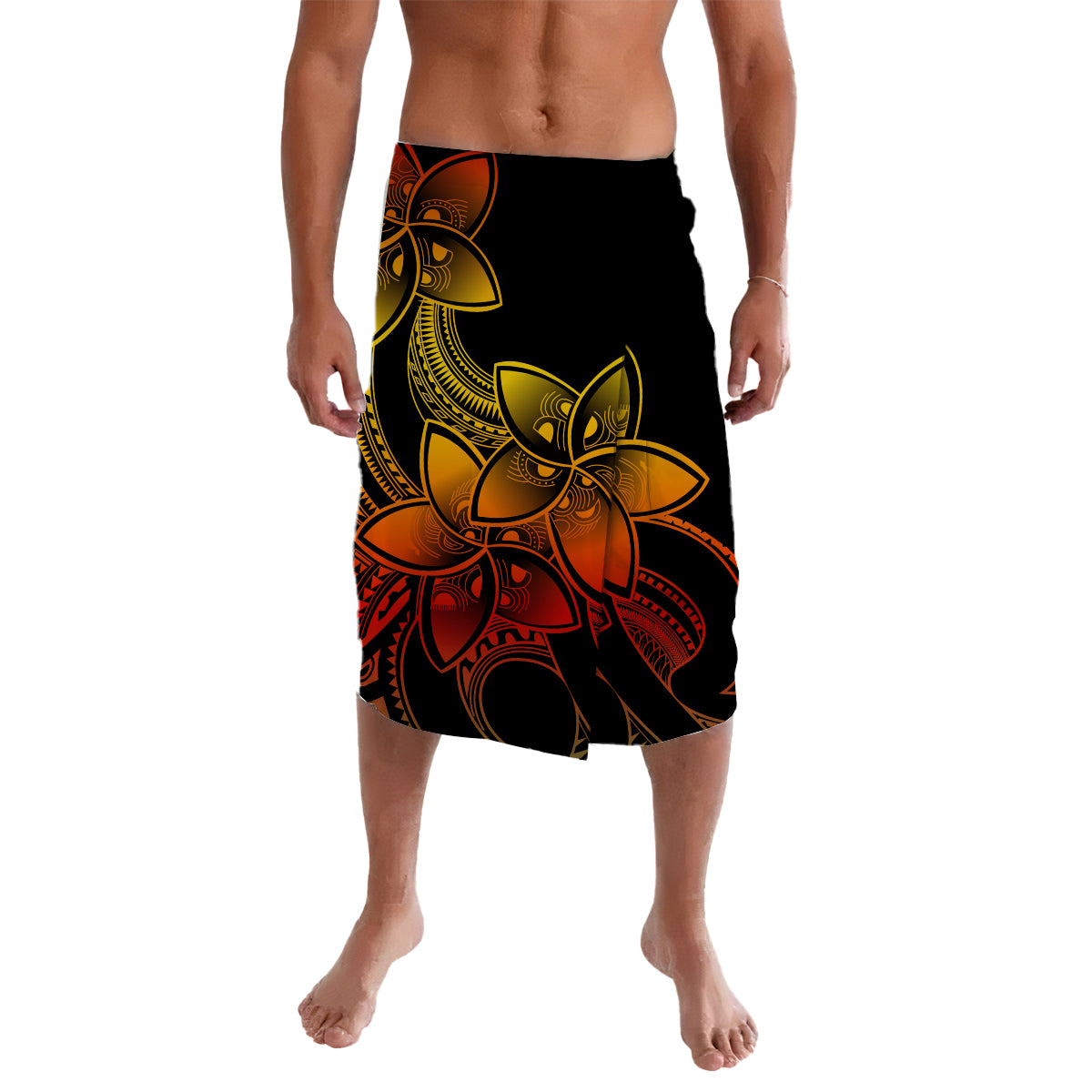 Polynesian Plumeria Flowers Lavalava Polynesian Tribal Reggae Vibe - Wonder Print Shop