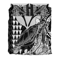 Hawaii Sea Turtle Bedding Set Polynesia Kakau with Kanaka Maoli Black LT9 - Wonder Print Shop
