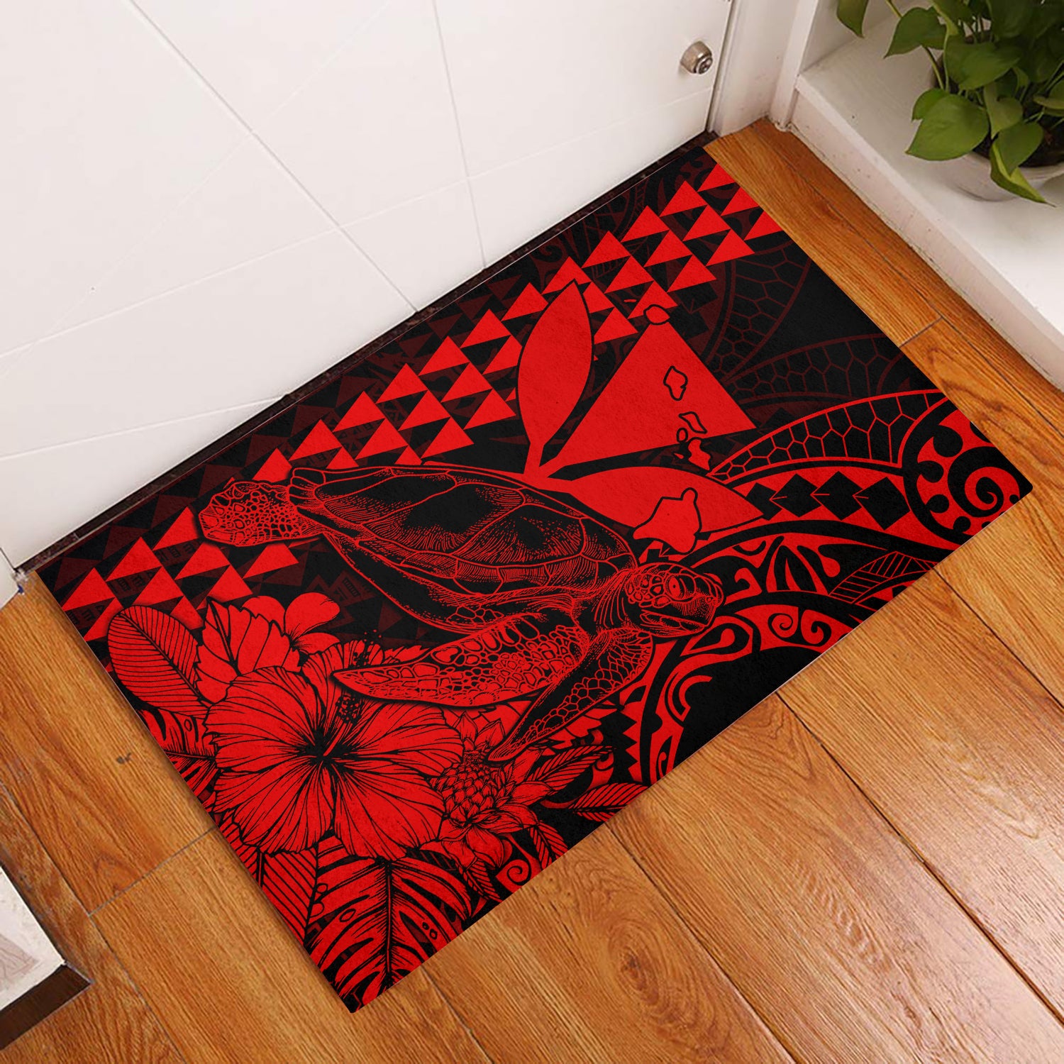 hawaii-sea-turtle-door-mats-polynesia-kakau-with-kanaka-maoli-red