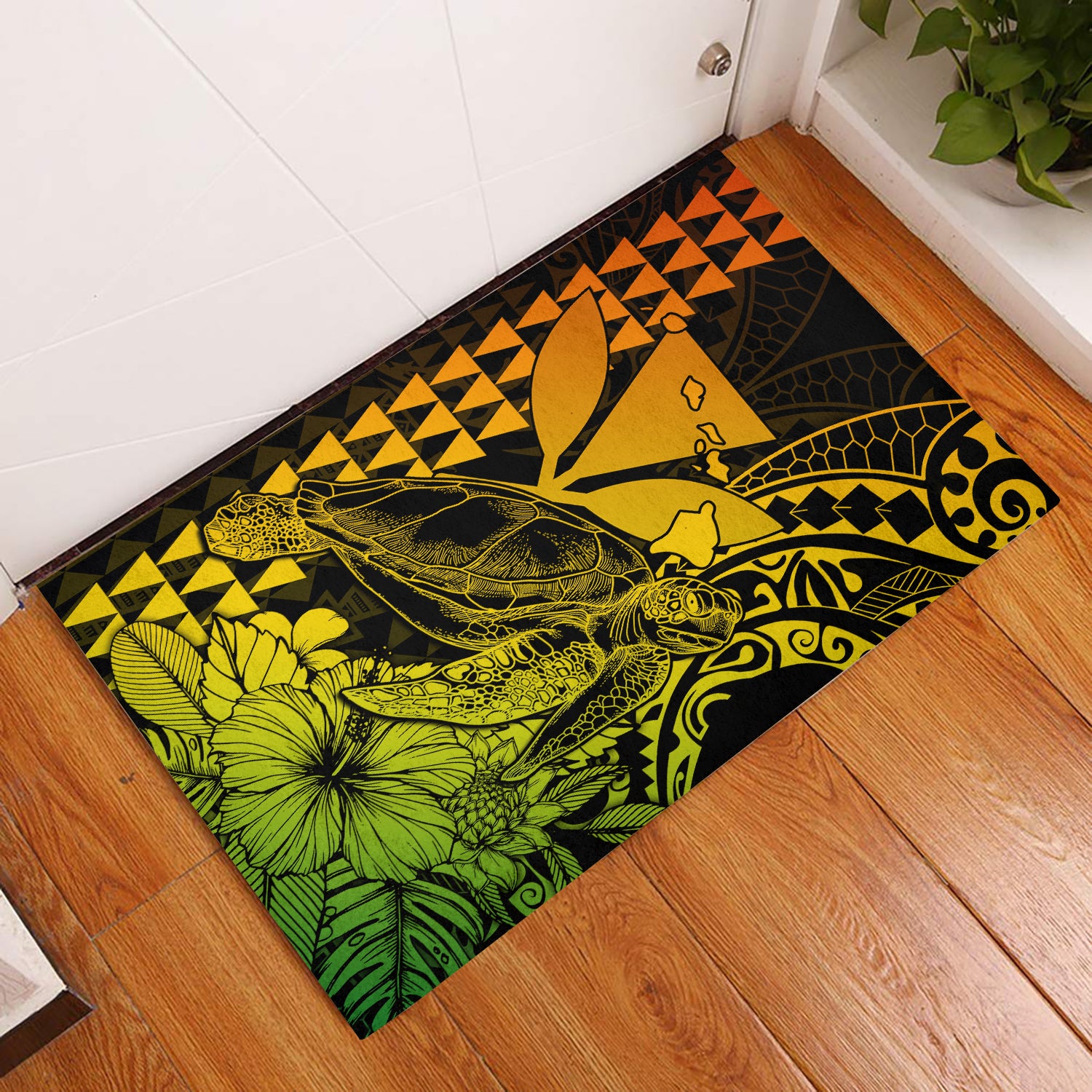 hawaii-sea-turtle-door-mats-polynesia-kakau-with-kanaka-maoli-reggae