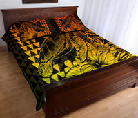 Hawaii Sea Turtle Quilt Bed Set Polynesia Kakau with Kanaka Maoli Reggae - Wonder Print Shop