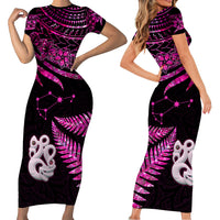 matariki-new-zealand-short-sleeve-body-long-dress-manaia-with-paua-shell-pink