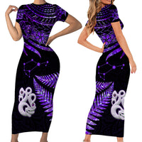 matariki-new-zealand-short-sleeve-body-long-dress-manaia-with-paua-shell-purple