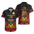 Matching Outfit For Couples Papua New Guinea Independence Day Puletasi Dress and Hawaiian Shirt PNG Bird of Paradise Happy 48th Anniversary - Wonder Print Shop