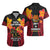 Matching Outfit For Couples Papua New Guinea Independence Day Puletasi Dress and Hawaiian Shirt Papua New Guinea Since 1975 - Wonder Print Shop