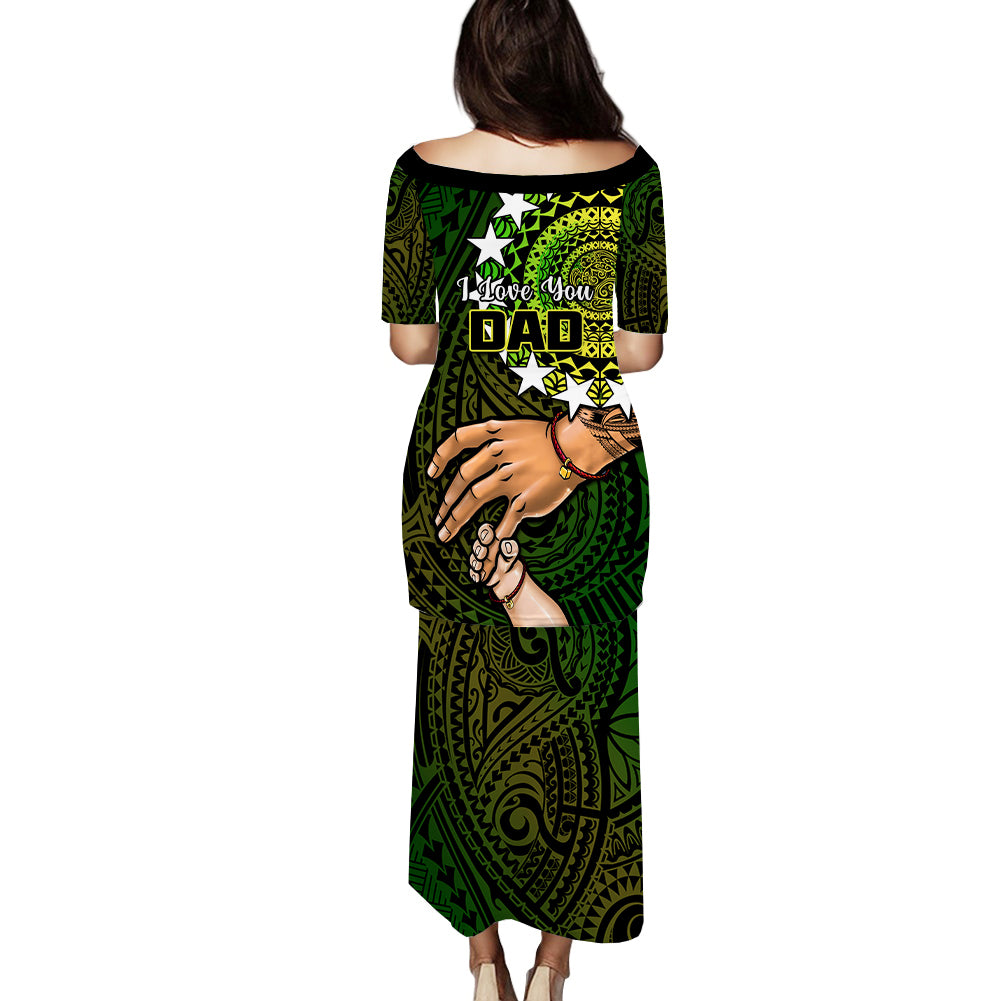 polynesian-pride-father-day-cook-islands-puletasi-dress-i-love-you-dad-kuki-airani-turtle-pattern