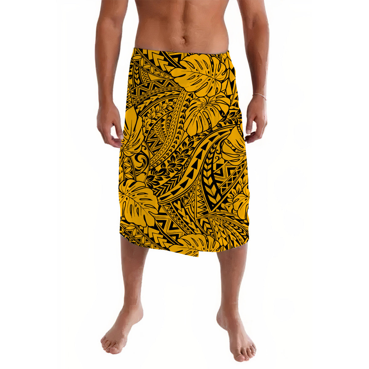 Hawaii Lavalava Polynesian Tribal Art Gold - Wonder Print Shop
