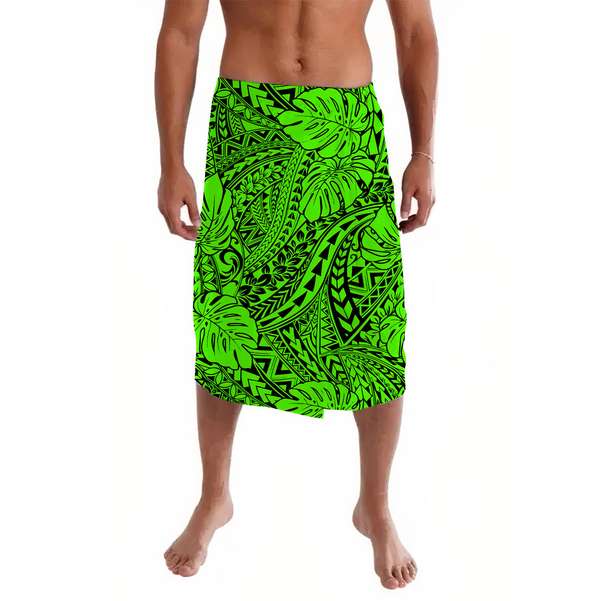 Hawaii Lavalava Polynesian Tribal Art Green - Wonder Print Shop