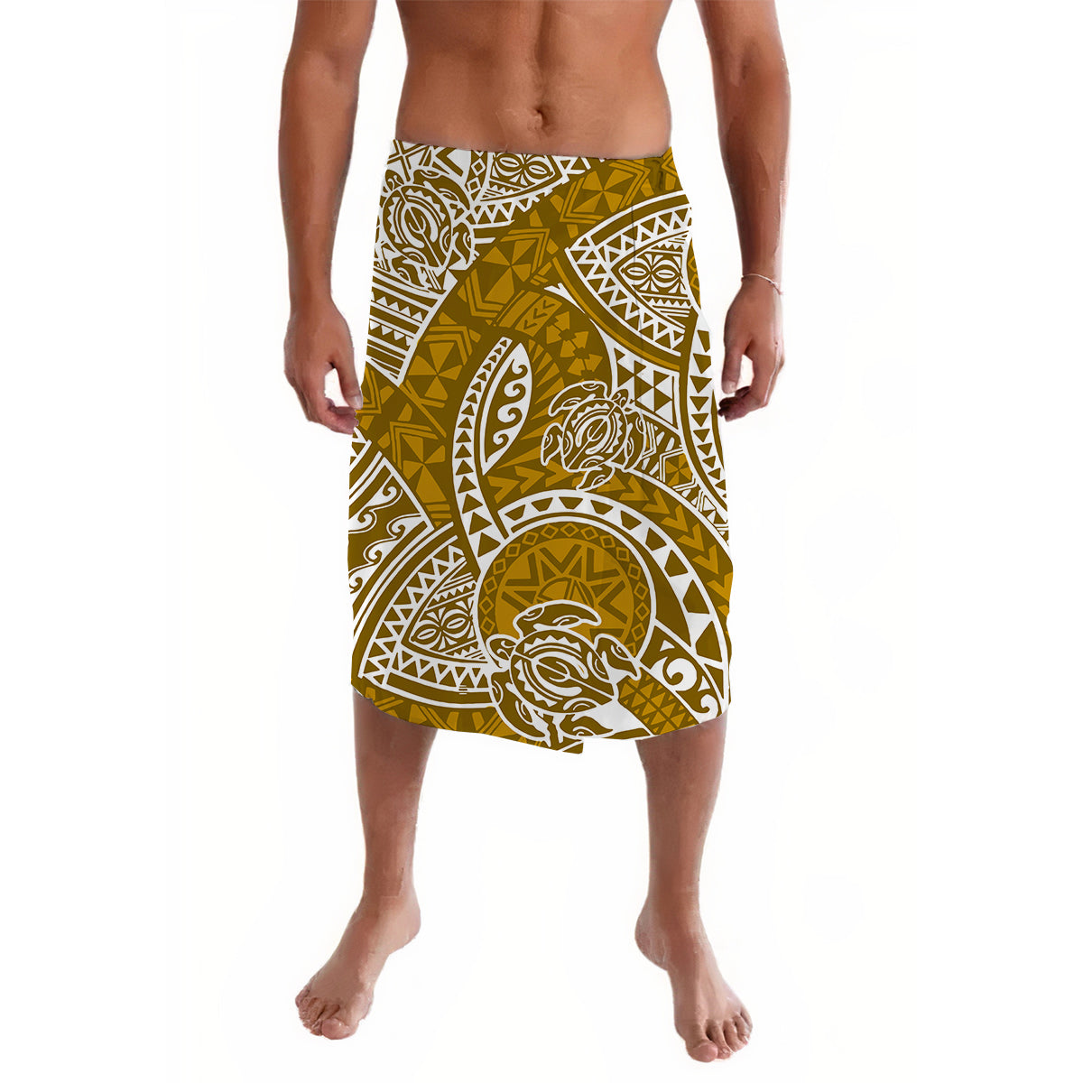 Hawaii Lavalava Hawaiian Tribal Honu Gold Version - Wonder Print Shop