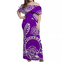 hawaii-off-shoulder-long-dress-hawaiian-tribal-honu-purple-version