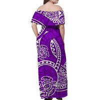 hawaii-off-shoulder-long-dress-hawaiian-tribal-honu-purple-version