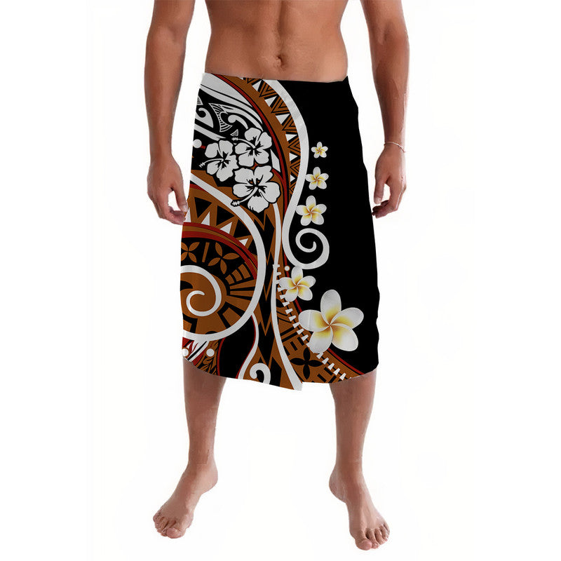 Plumeria Polynesian Lavalava Trending Brown LT6 - Wonder Print Shop
