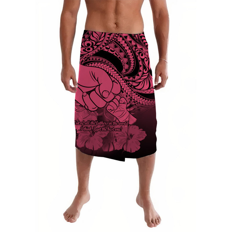 Polyneisian Pride Happy Father Day Lavalava I Love You Dad - Polynesian Tribal Pink - Wonder Print Shop