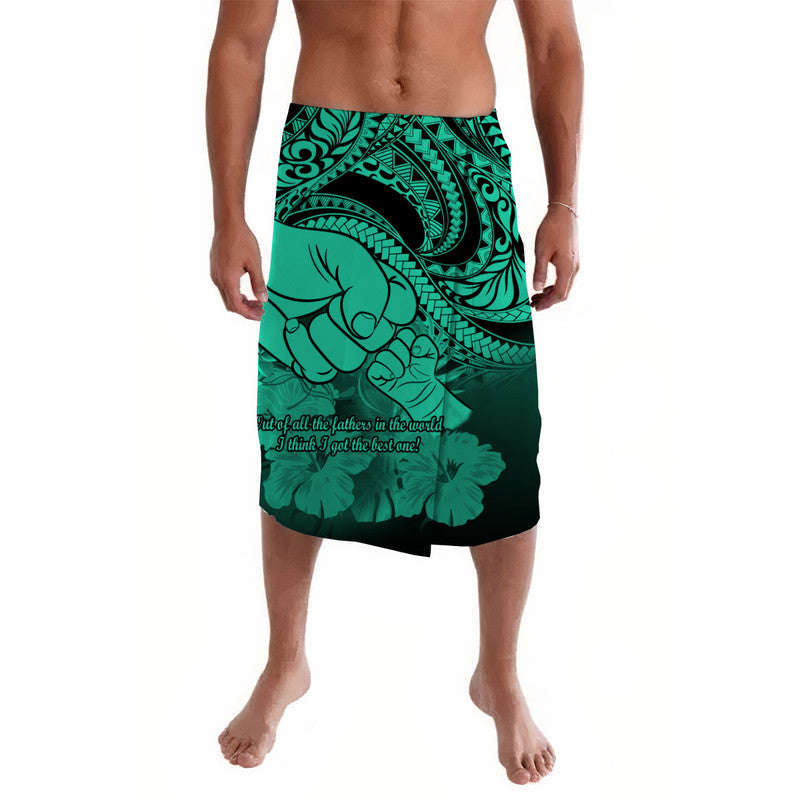 Polyneisian Pride Happy Father Day Lavalava I Love You Dad - Polynesian Tribal Green - Wonder Print Shop