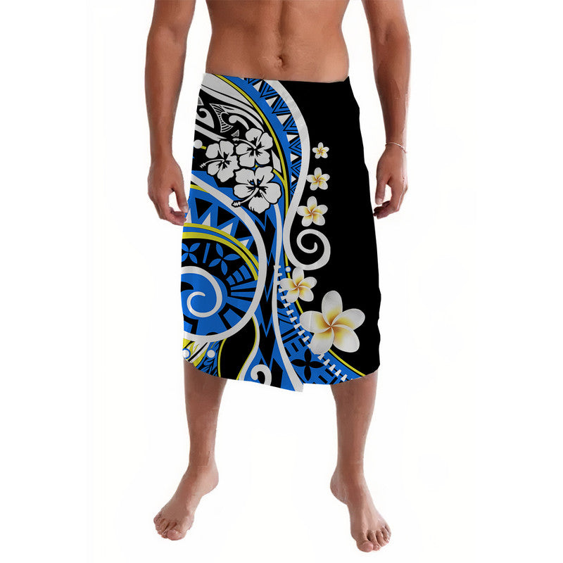 Plumeria Polynesian Lavalava Trending Blue LT6 - Wonder Print Shop