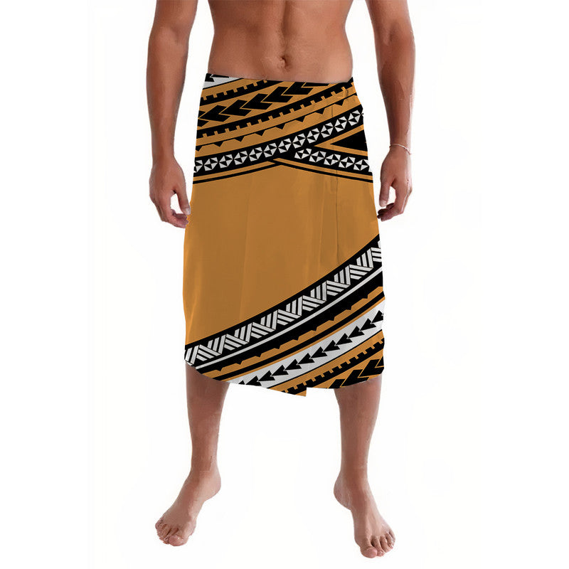 Polynesian Lavalava Simple Gold No.1 LT6 - Wonder Print Shop