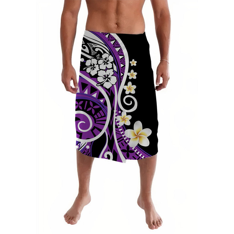 Plumeria Polynesian Lavalava Trending Purple LT6 - Wonder Print Shop