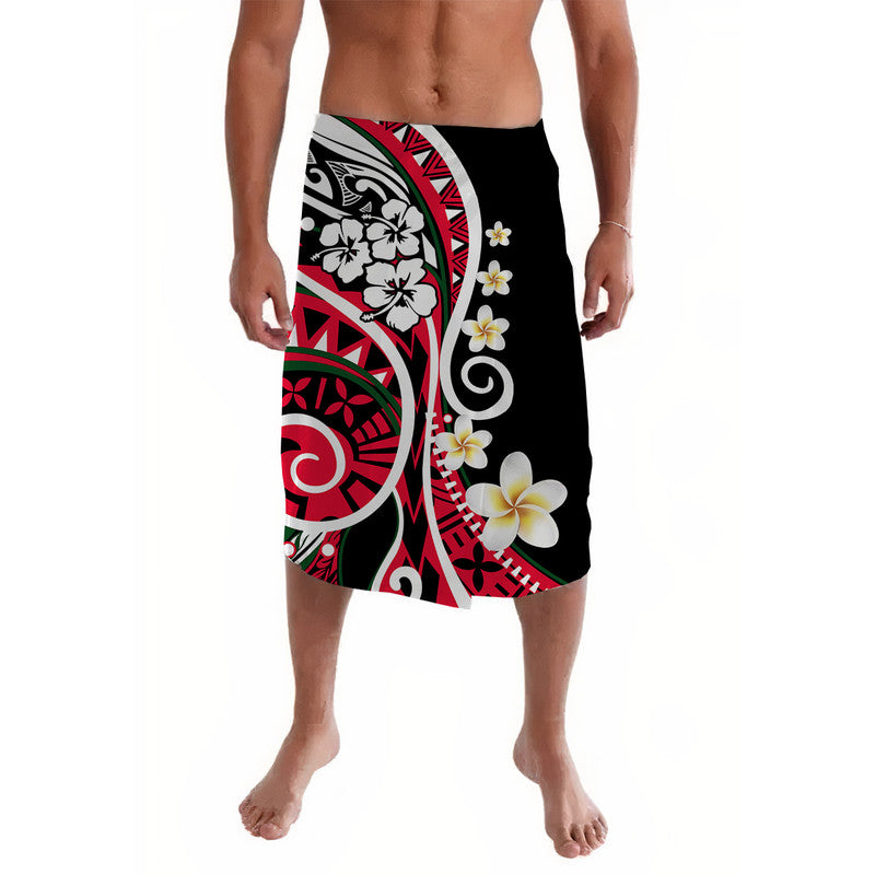 Plumeria Polynesian Lavalava Trending Red LT6 - Wonder Print Shop