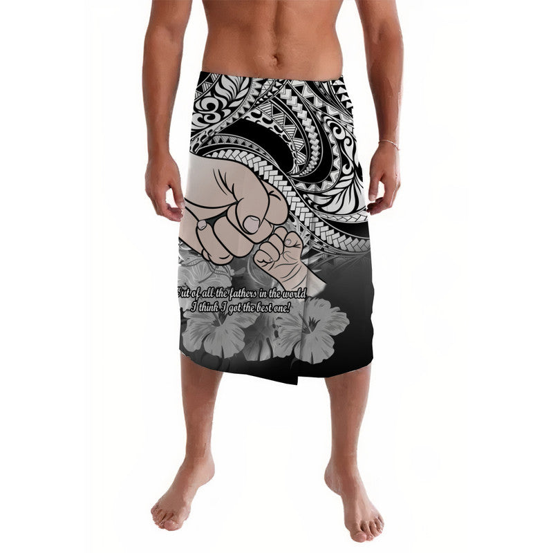 Polyneisian Pride Happy Father Day Lavalava I Love You Dad - Polynesian Tribal Black - Wonder Print Shop