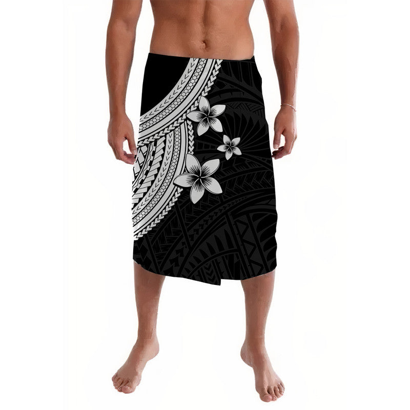 Polynesian Lavalava With Plumeria Flower White LT6 - Wonder Print Shop