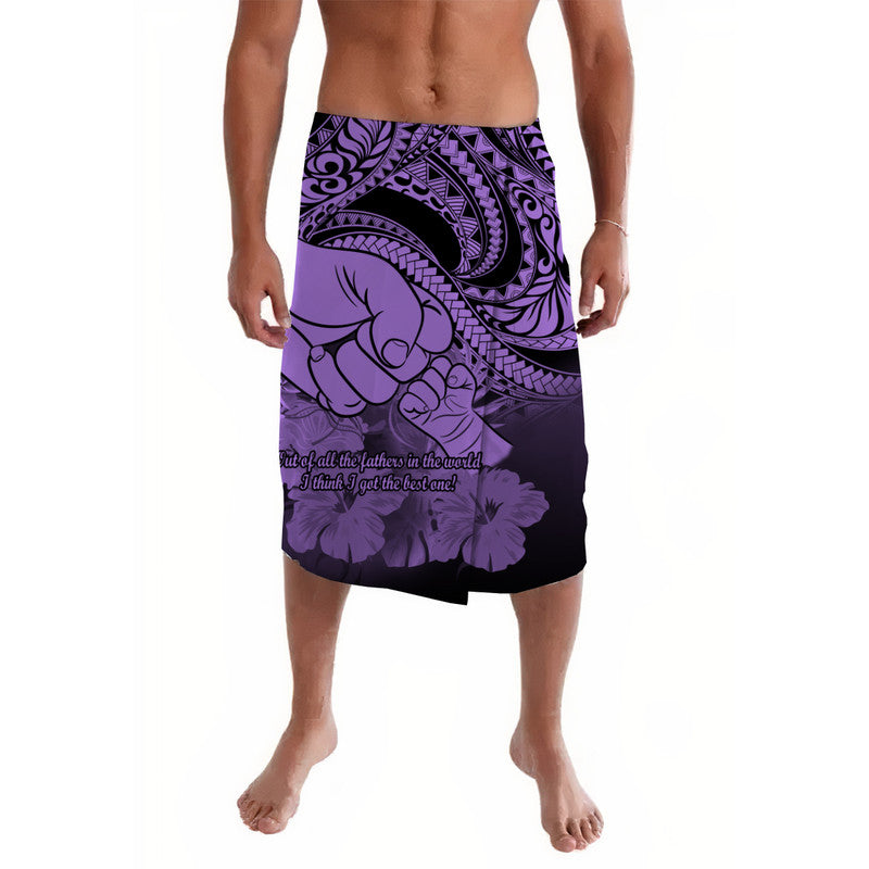 Polyneisian Pride Happy Father Day Lavalava I Love You Dad - Polynesian Tribal Purple - Wonder Print Shop