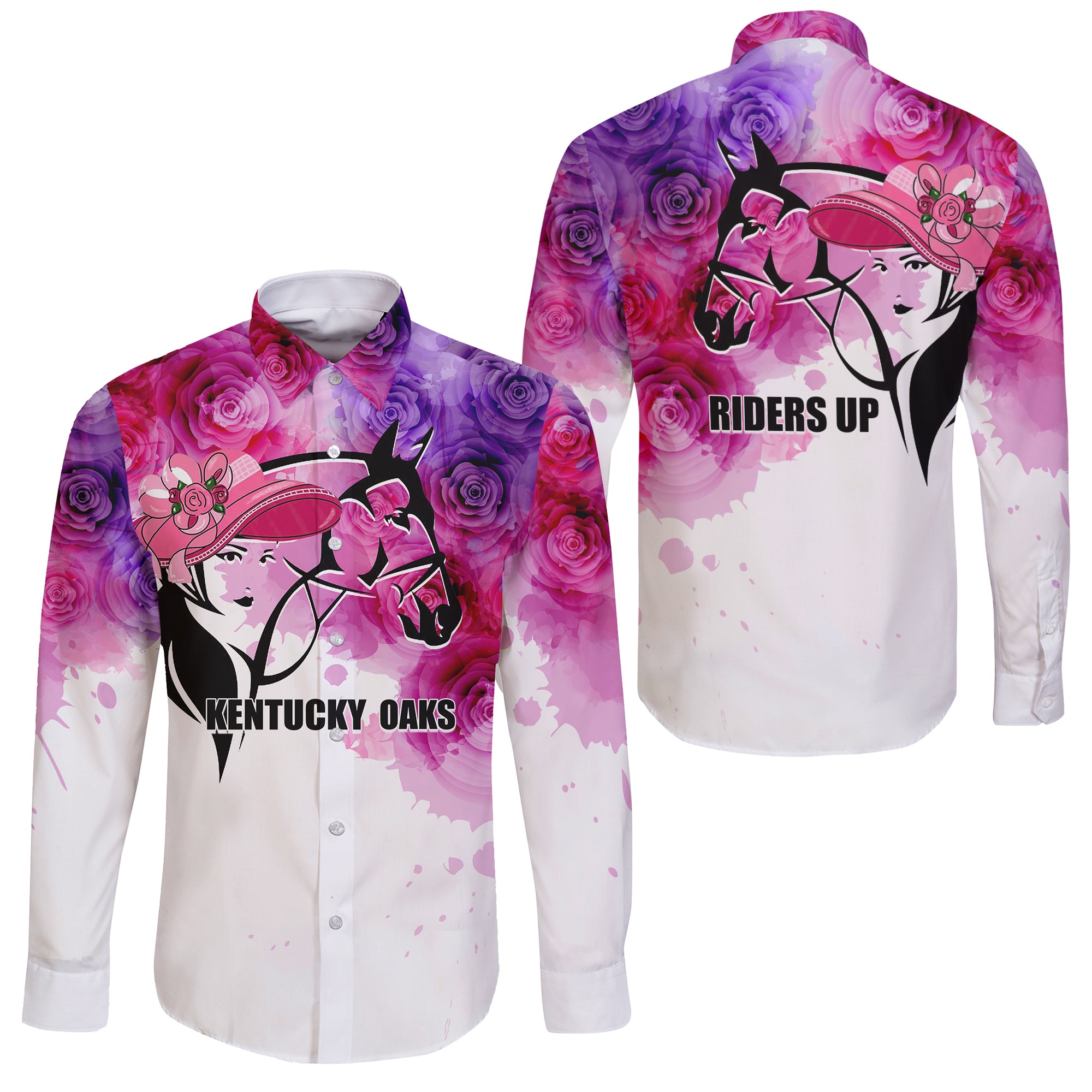 CUSTOMER REQUEST - Kentucky Oaks - 210224 Long Sleeve Button Shirt - Wonder Print Shop