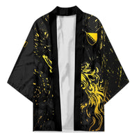 Bosnia And Herzegovina Kimono Fierce Dragon Heritage Black And Gold LT05