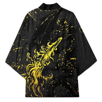 Bosnia And Herzegovina Kimono Fierce Dragon Heritage Black And Gold LT05