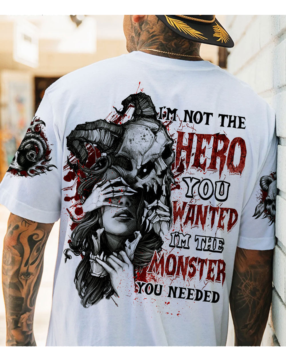 I'm Not The Hero You Wanted Skull T Shirt - Wonder Print Shop
