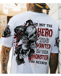 I'm Not The Hero You Wanted Skull T Shirt - Wonder Print Shop