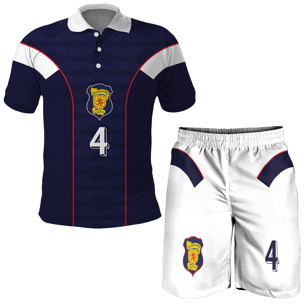 Custom Scotland Football Combo Polo Shirt and Men's Shorts Inspired by Retro Style LT03