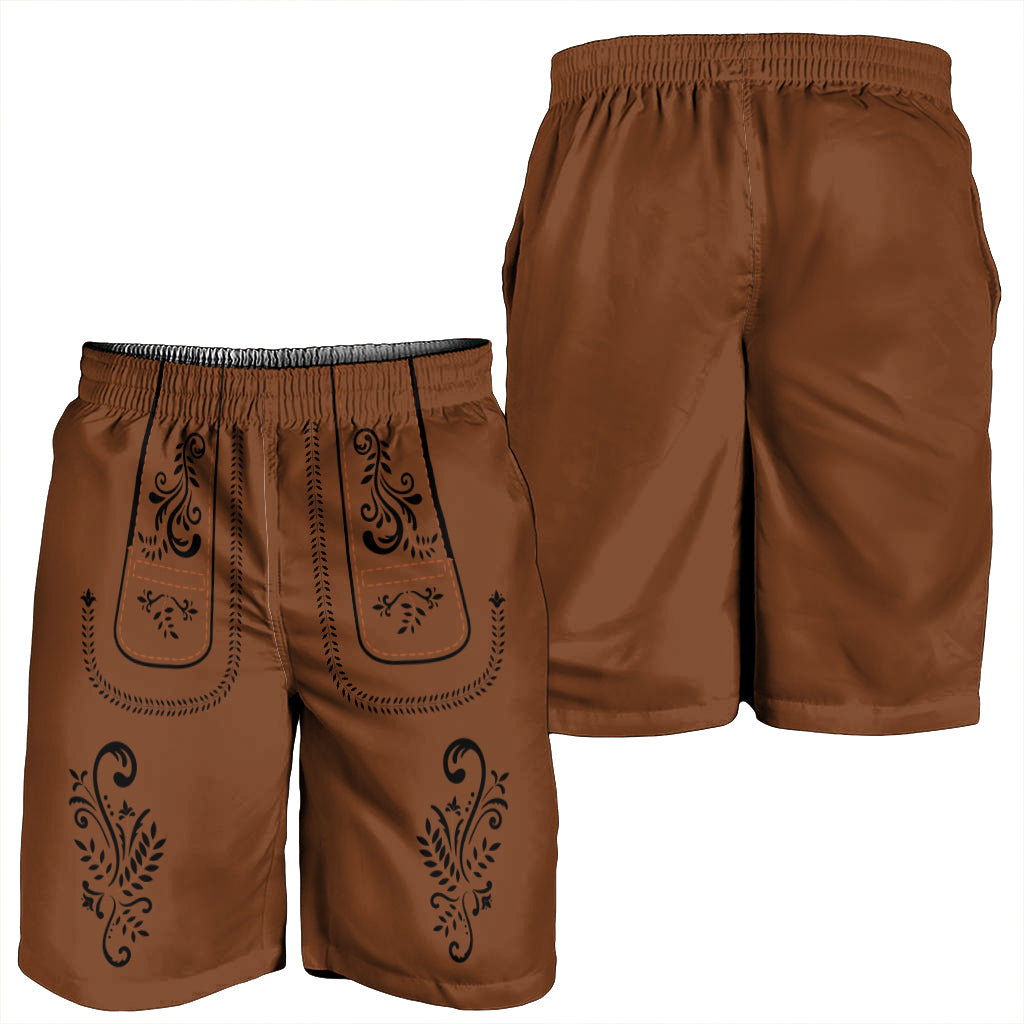 Lederhosen Costume Combo Polo Shirt and Men's Shorts Edelweiss-Bavarian Pattern LT03