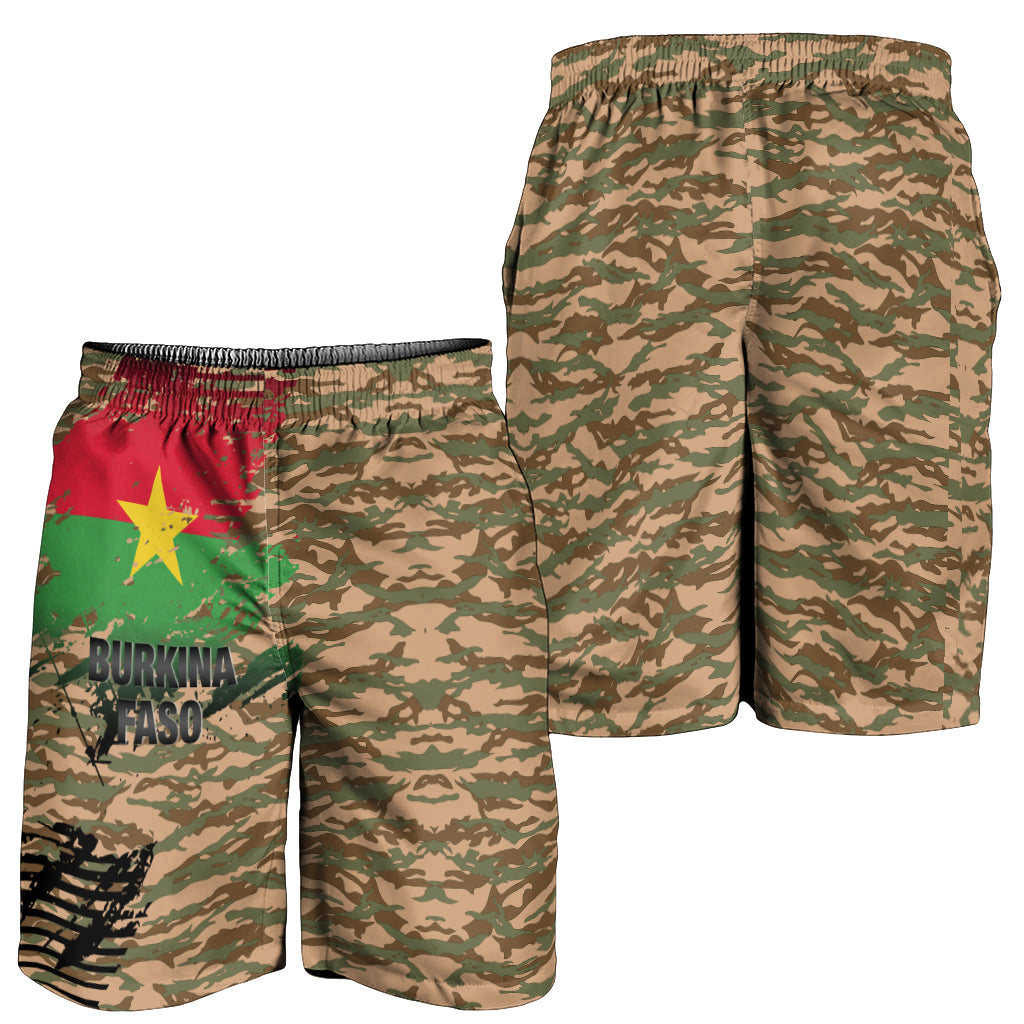 Burkina Faso Military Men Shorts Bravo Caption Traore! Viva Burkina Faso Nation LT15