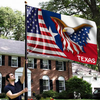 Premium Texas Eagle America Patriotic US Grommet Flag
