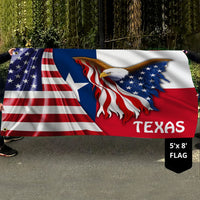 Premium Texas Eagle America Patriotic US Grommet Flag