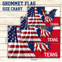 Premium Texas Eagle America Patriotic US Grommet Flag